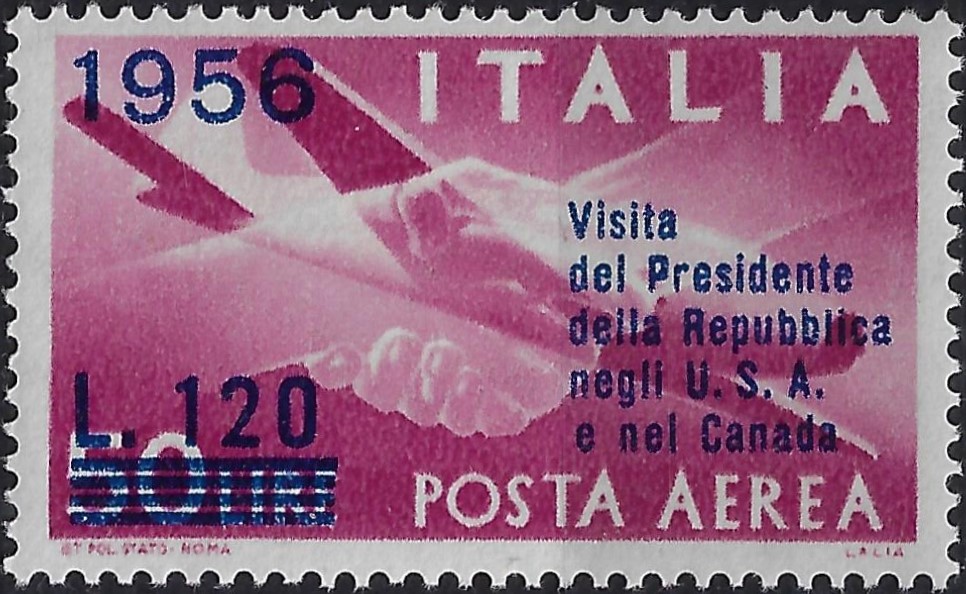 1956 Posta Aerea Stelle Gronchino £ 120 su £ 50