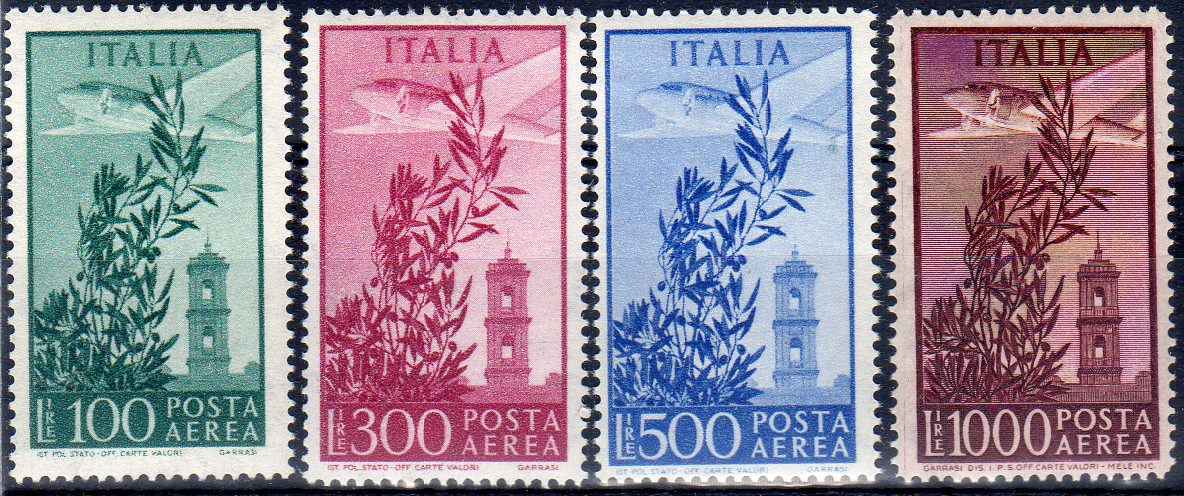 1955 Posta Aerea Stelle Campidoglio stelle