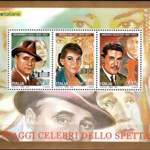 2007 Personaggi spettacolo Callas Gigli Nazzari