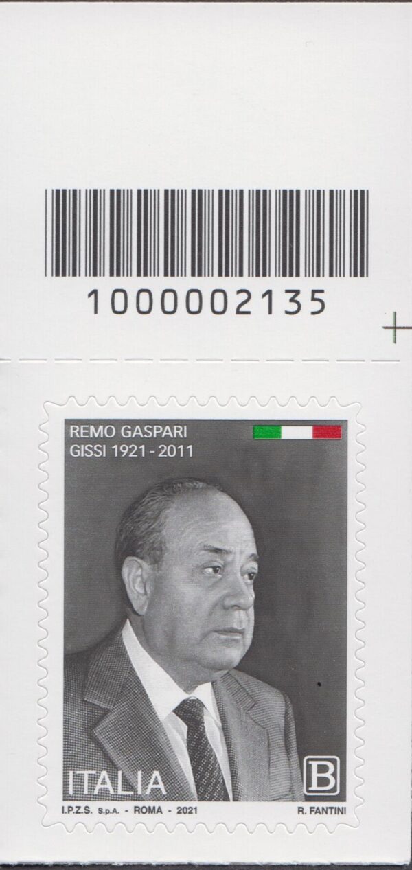 2021 Italia Repubblica Remo Gaspari barre alto destro