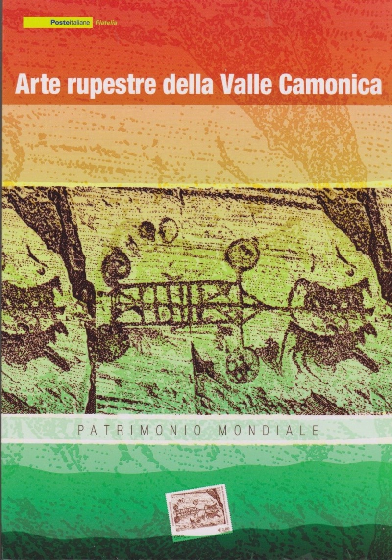 2009 Arte rupestre della Valle Camonica - francobollo lamina argento