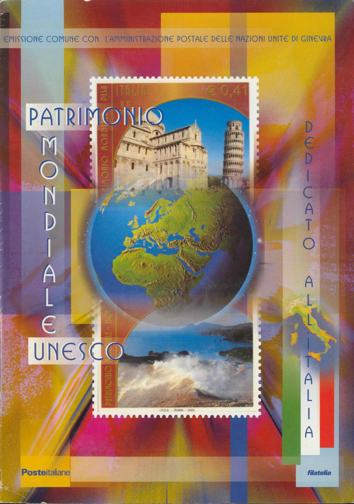 2002 Patrimonio Mondiale UNESCO Emissione Congiunta Italia - ONU