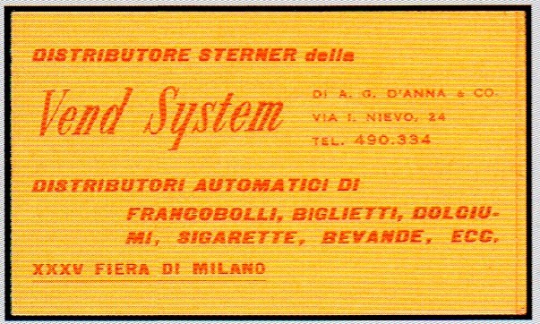 1957 Ufficiali Vend System 10 v da £ 10