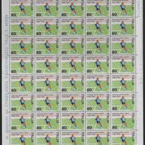 1980 foglio intero calcio Europei di Calcio