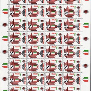 1992 foglio intero calcio Milan Campione d’Italia Calcio