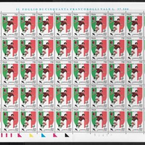 1996 foglio intero calcio Milan Campione d’Italia Calcio
