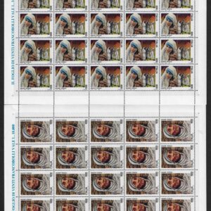 1998 Minifogli Madre Teresa congiunta con albania