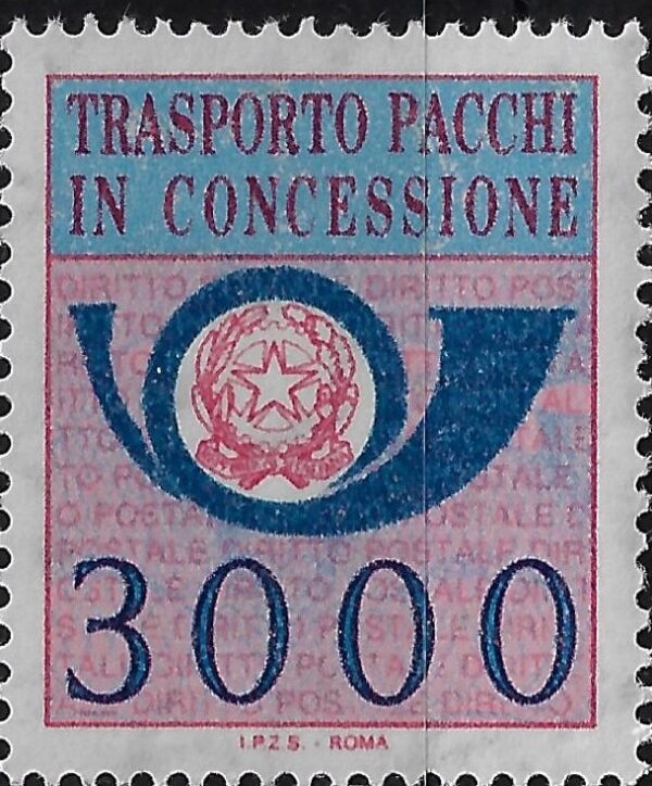 1984 Pacchi Concessione Stelle Nuovo tipo £3.000