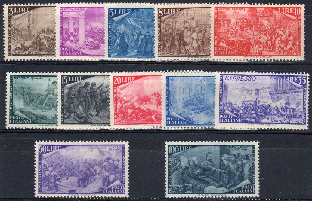 1948 Centenario del Risorgimento serie completa