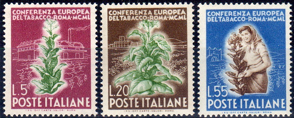 1950 Conferenza Europea del Tabacco serie completa