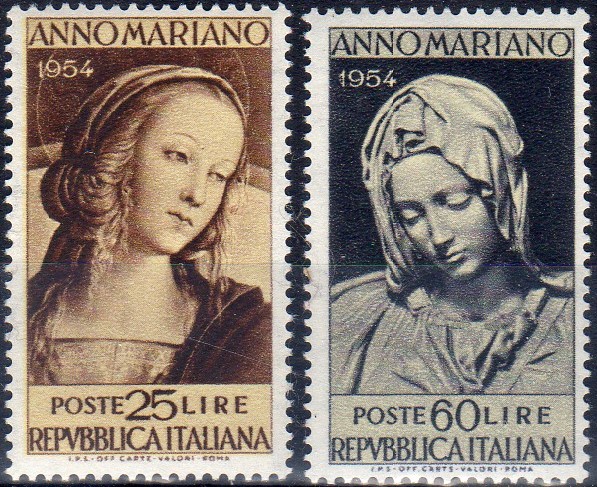 1954 Anno Mariano serie completa