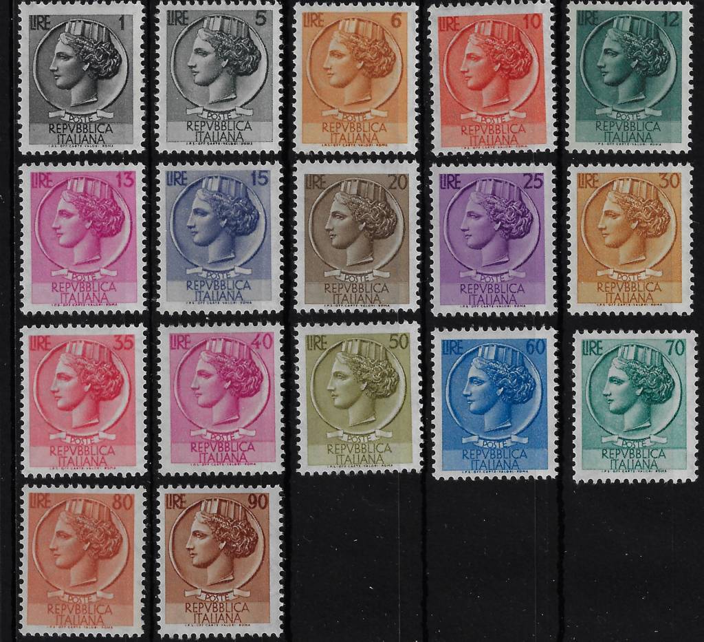 1955 Siracusana serie completa