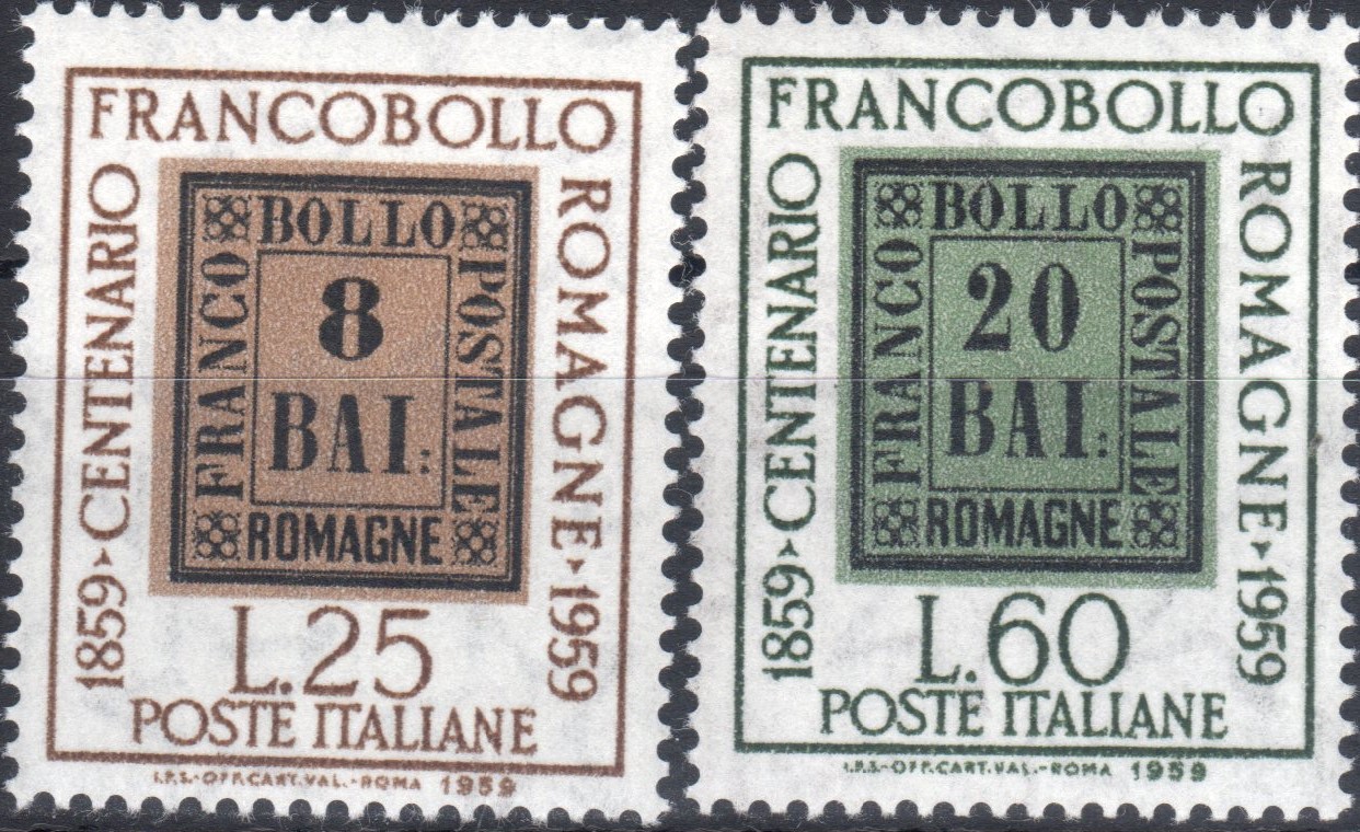 1959 Centenario Francobolli delle Romagne