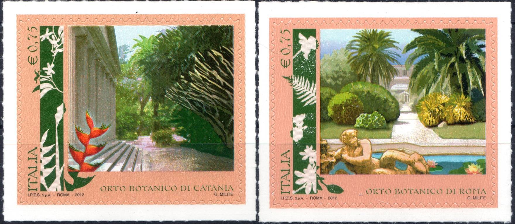 2012 Orti Botanici - Catania e Roma 2 val.