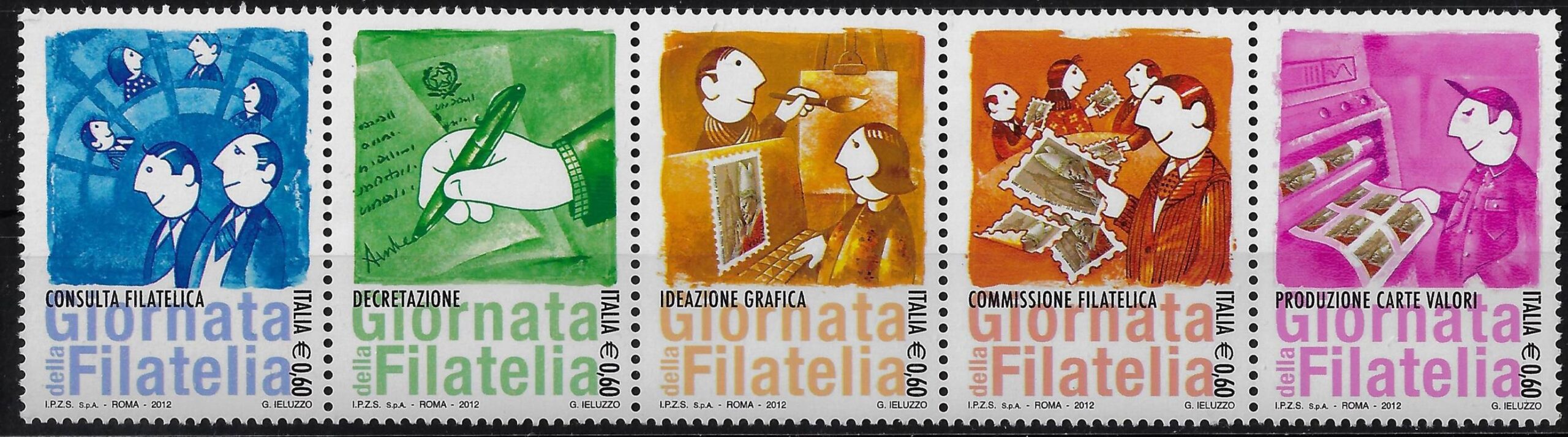 2012 Giornata Filatelia Striscia