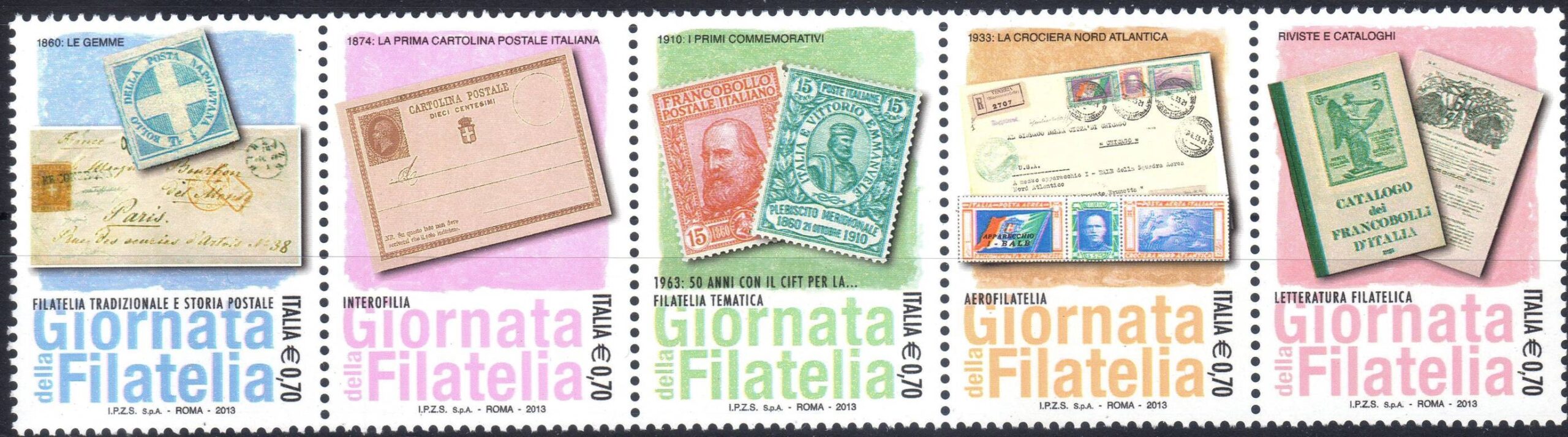 2013 Giornata Filatelia Striscia