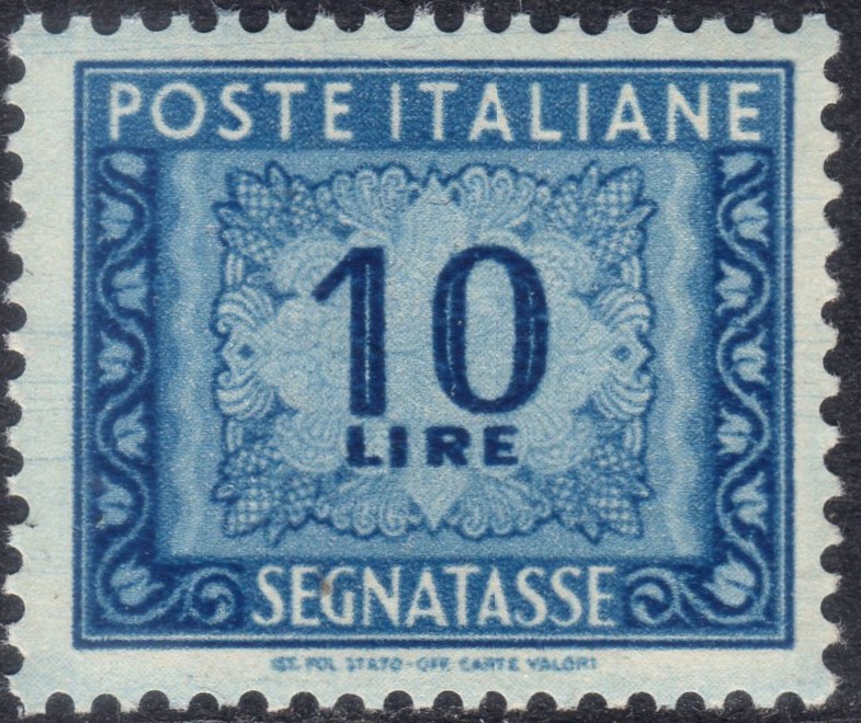 1947 Segnatasse Cifra £. 10