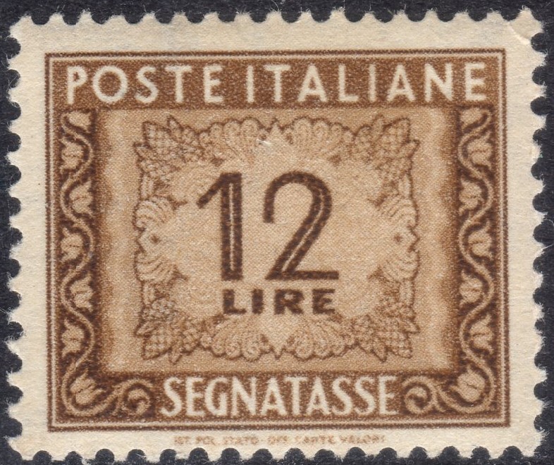 1947 Segnatasse Cifra £. 12