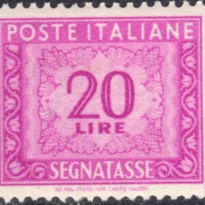 1947 Segnatasse Cifra £. 20