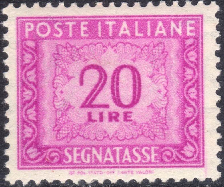 1947 Segnatasse Cifra £. 20