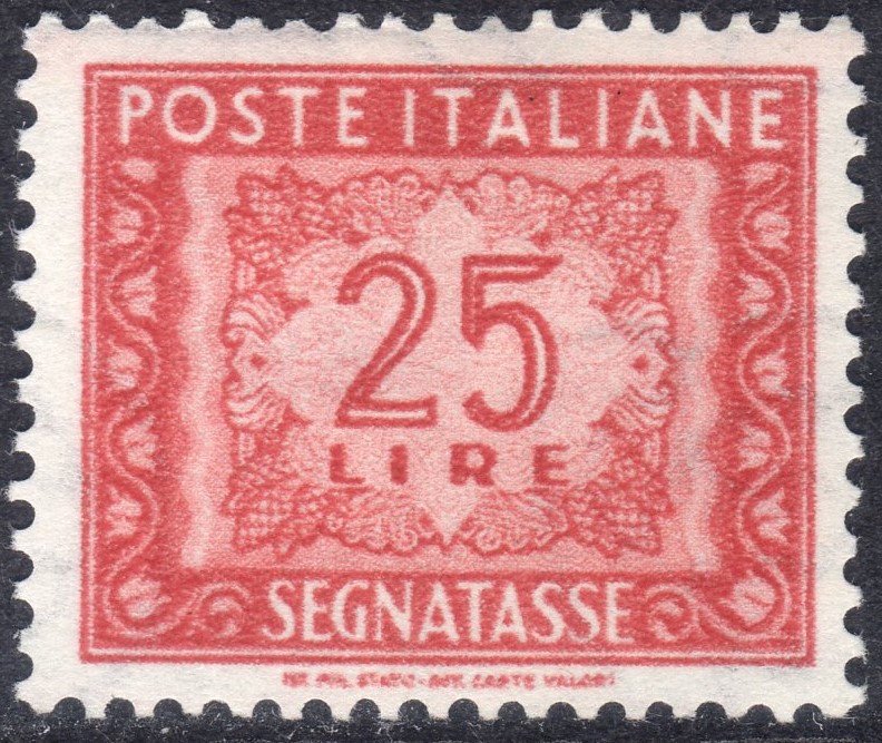 1954 Segnatasse Cifra £. 25