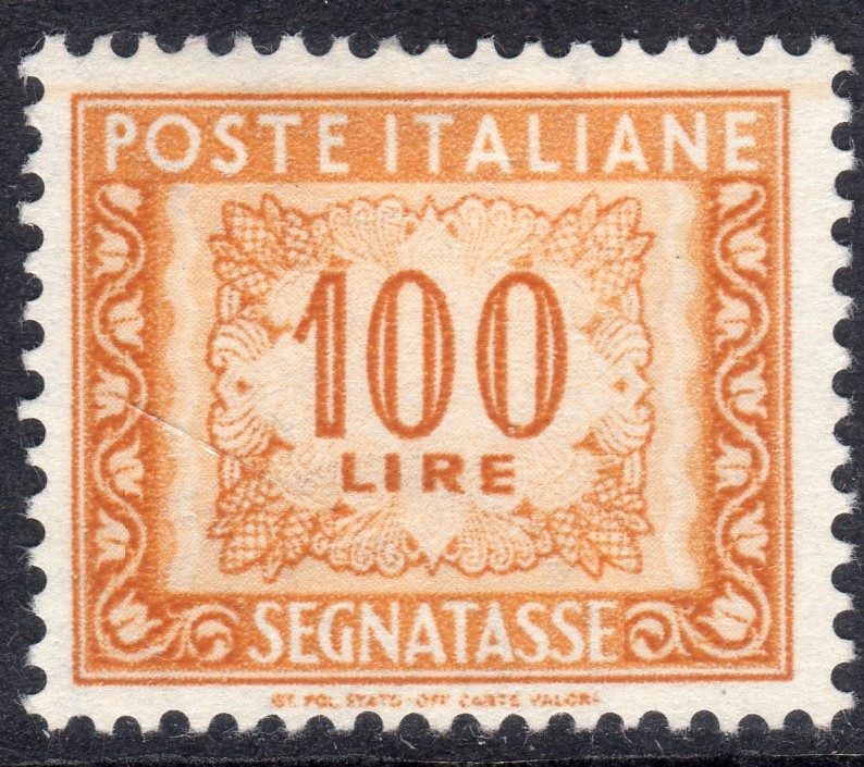 1952 Segnatasse Cifra £. 100