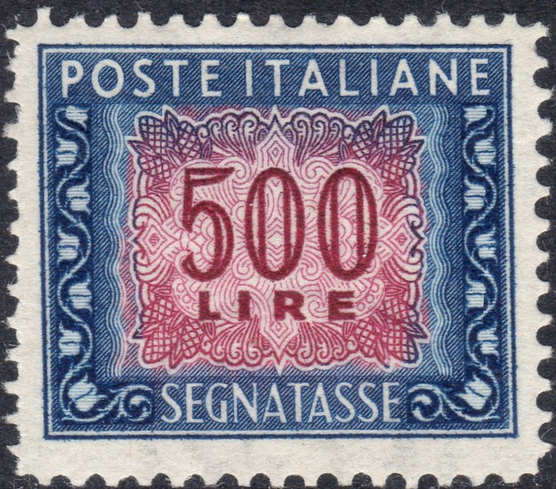 1952 Segnatasse Cifra £. 500