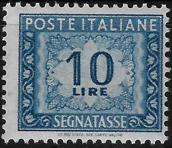 1957 Segnatasse Stelle Cifra £. 10