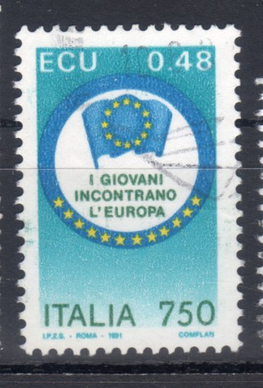 1991 Europa giovani val. ECU 0,48 / £ 750