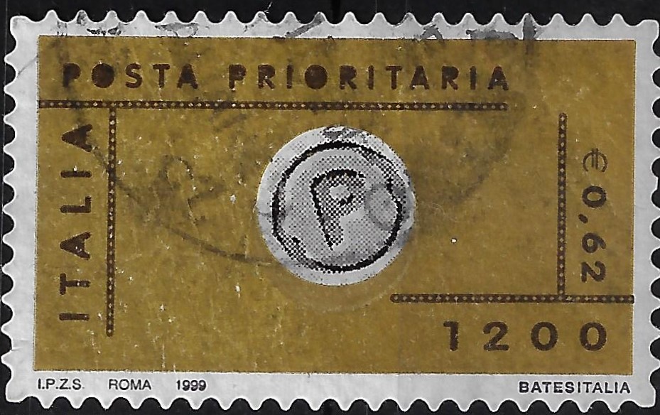 1999 Prioritario €. 0,62 senza etichetta