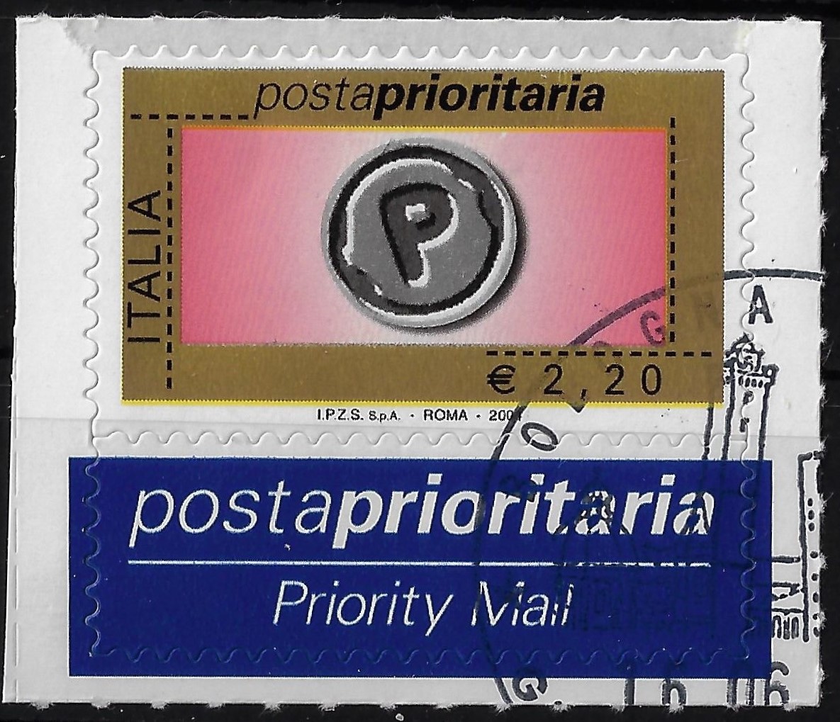 2004 Prioritario €. 2,20 con bordo