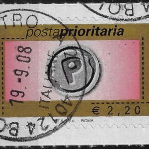 2008 Prioritario €. 2,20 senza millesimo