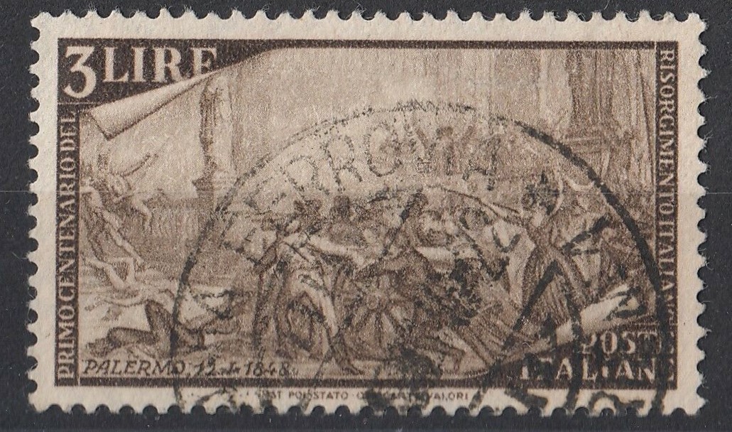1948 £ 3 Centenario del Risorgimento