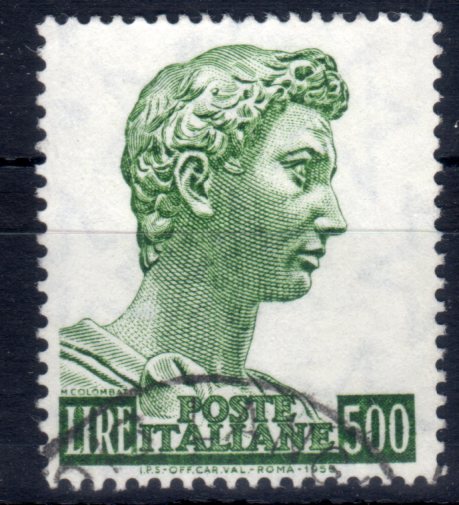 1969 San Giorgio £. 500 dentellatura 13 1/4