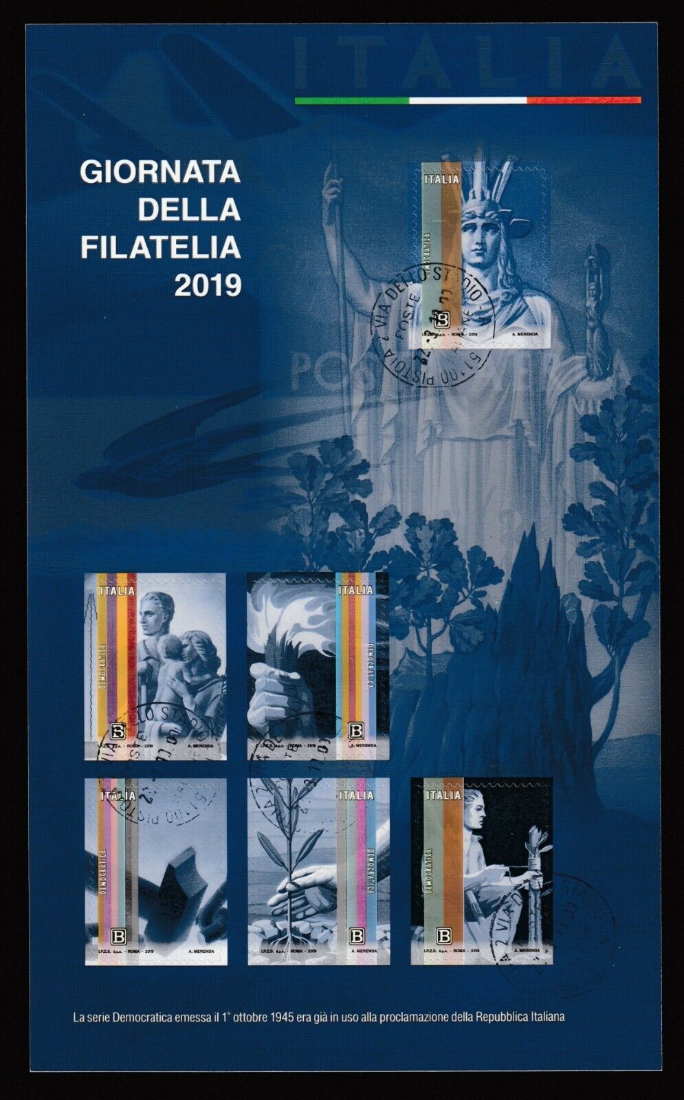 2019 giornata della filatelia - serie democratica
