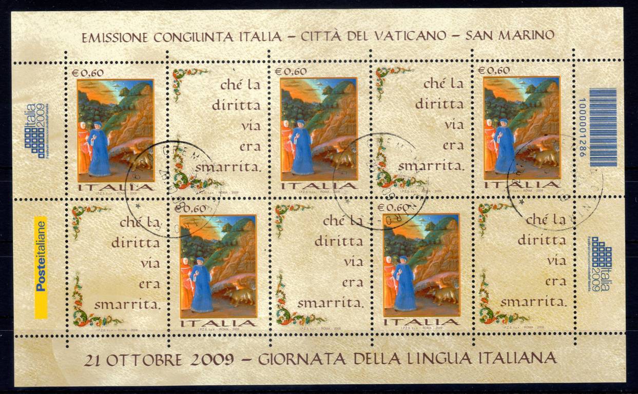 2009 Giornata filatelia - Lingua Italiana congiunta