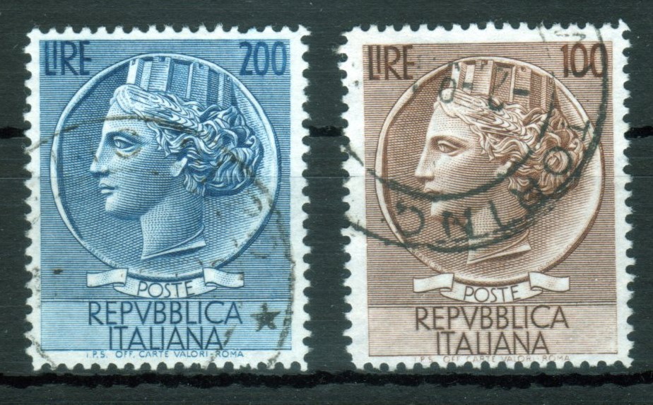 1954 Siracusana £.100/ 200 serie completa