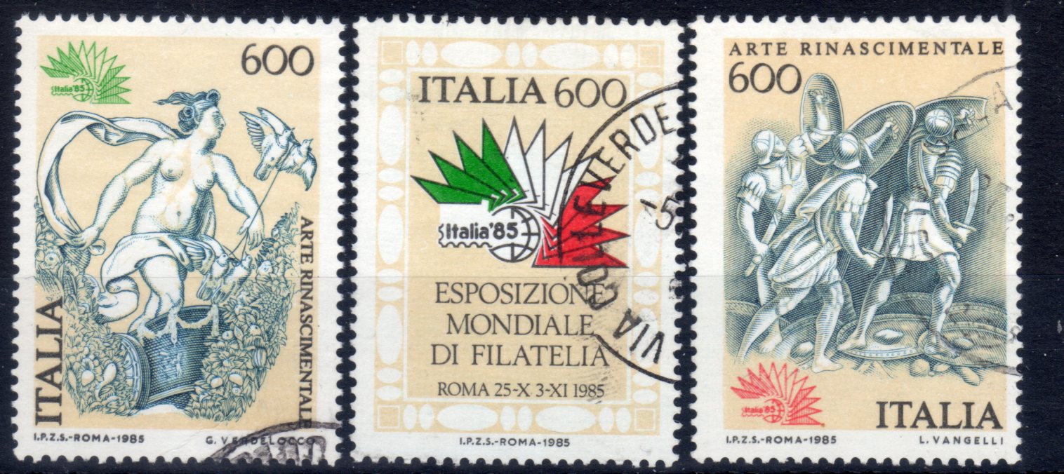 1985 Expo Filatelia Trittico 3° serie