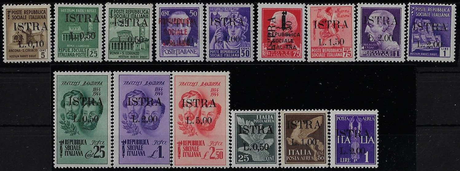 1945 Francobolli italiani Soprastampati