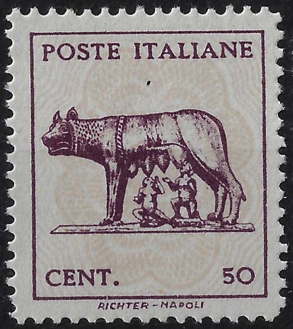 1944 Lupa Capitolina con filigrana