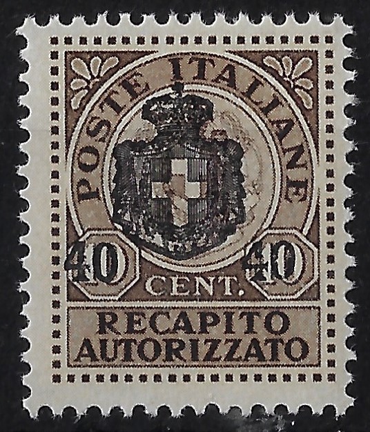 1945 Recapito Autorizzato 40 su 10 c bruno