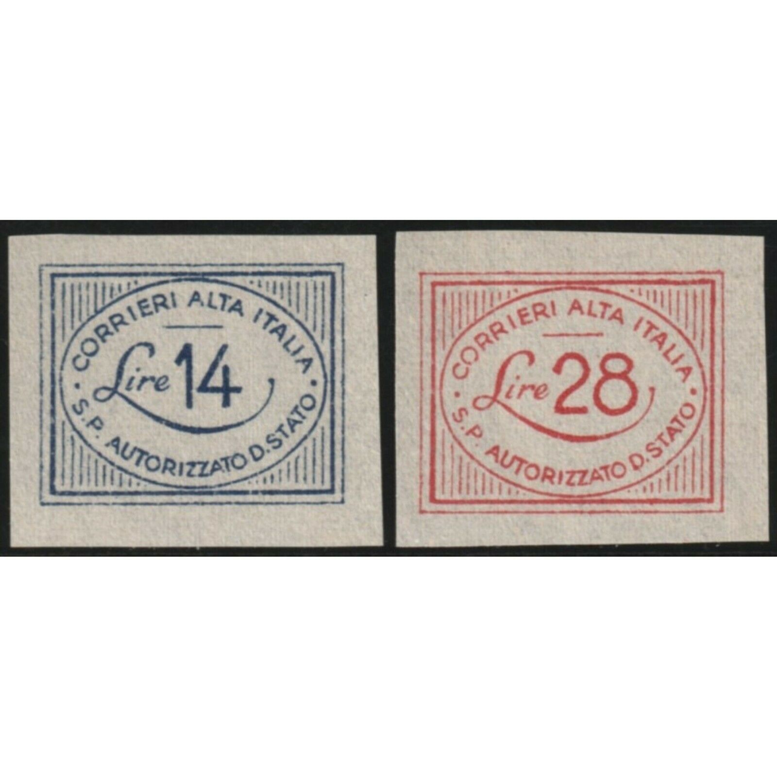 1945 CORALIT senza gomma e non dentellati