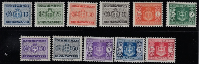 1946 Segnatasse stemma filigrana ruota