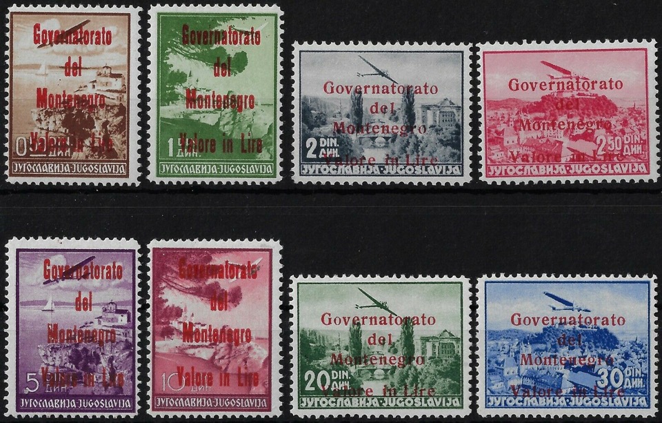 1941 Francobolli con soprastampa rossa