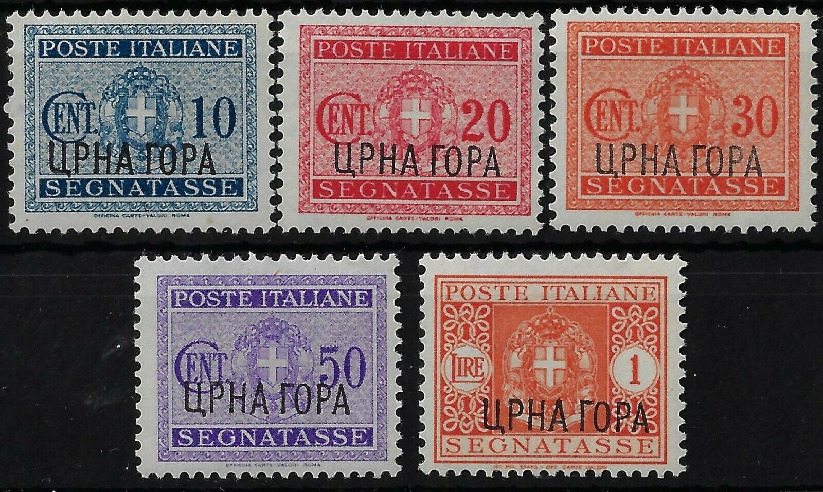 1941 Francobolli del 1934 soprastampati