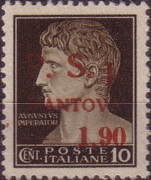1945 £ 1,90 su 10c. Non Emesso