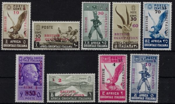 1941 Francobolli di AOI soprastampati Non emessi
