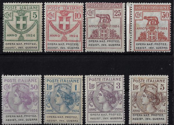 1925 Enti Parastatali © Opera Naz. Prot. Assist. Inv Guerra serie completa