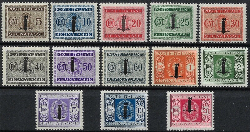 1944 Segnatasse sovrastampati con fasci