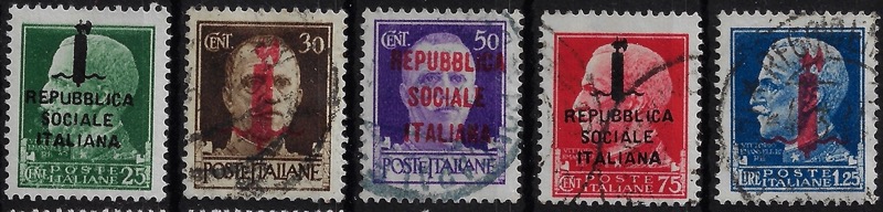 1944 Imperiale sovrastampati con Fasci